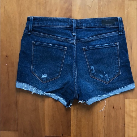 Dark Wash Lightly Distressed Abercrombie Shorts - Picture 3 of 3